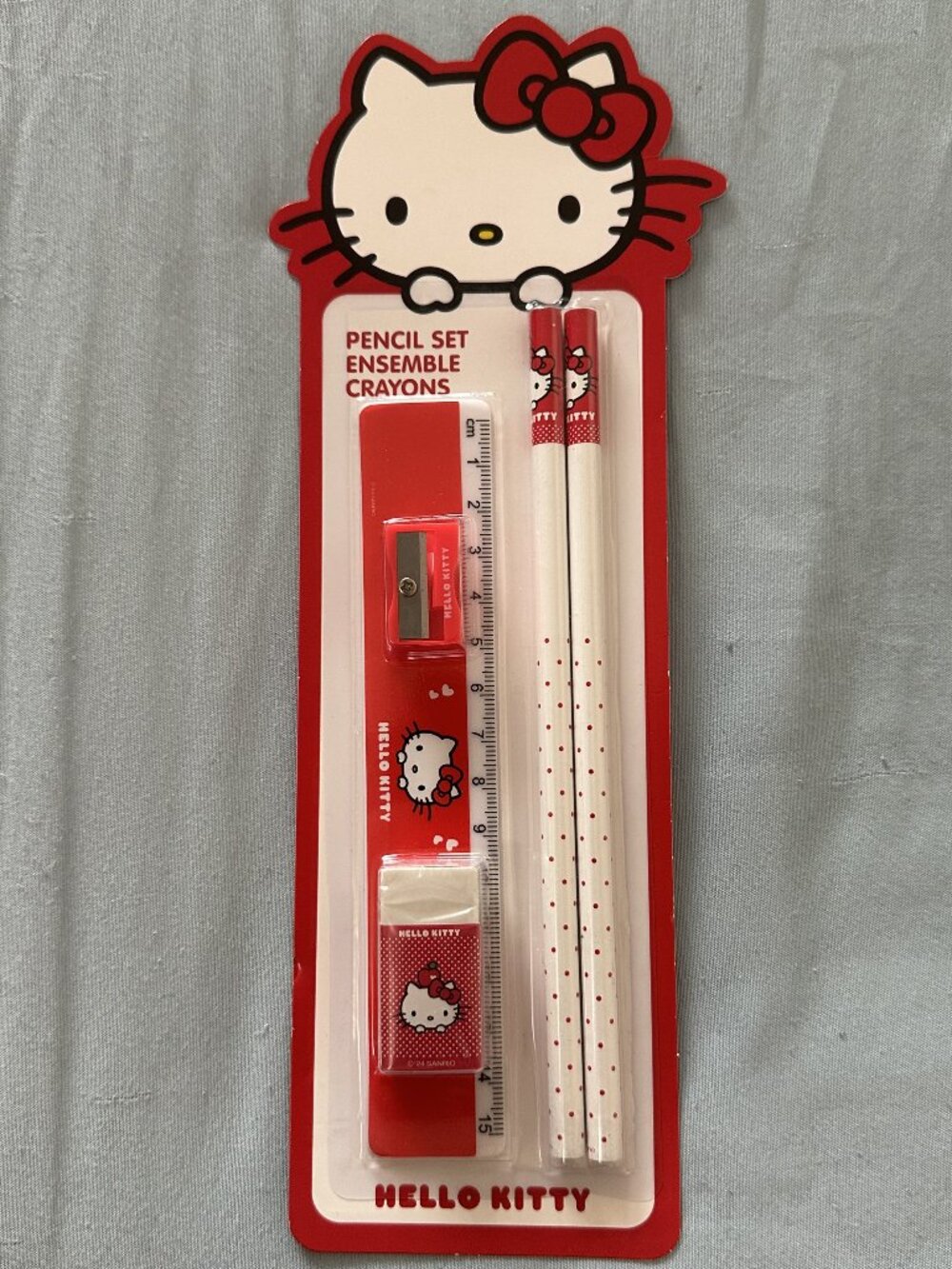 Sanrio Hello Kitty Eraser Pencil Ruler Sharpener Set